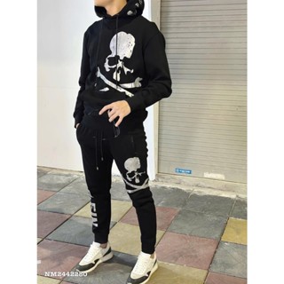 Bộ Quần áo Dài Tay Philip Plein In Đầu Lâu Siêu Cá Tính. Set Bộ Thu Đông Dài Nam Philip Plein Chất Nỉ Trơn Siêu Cấp