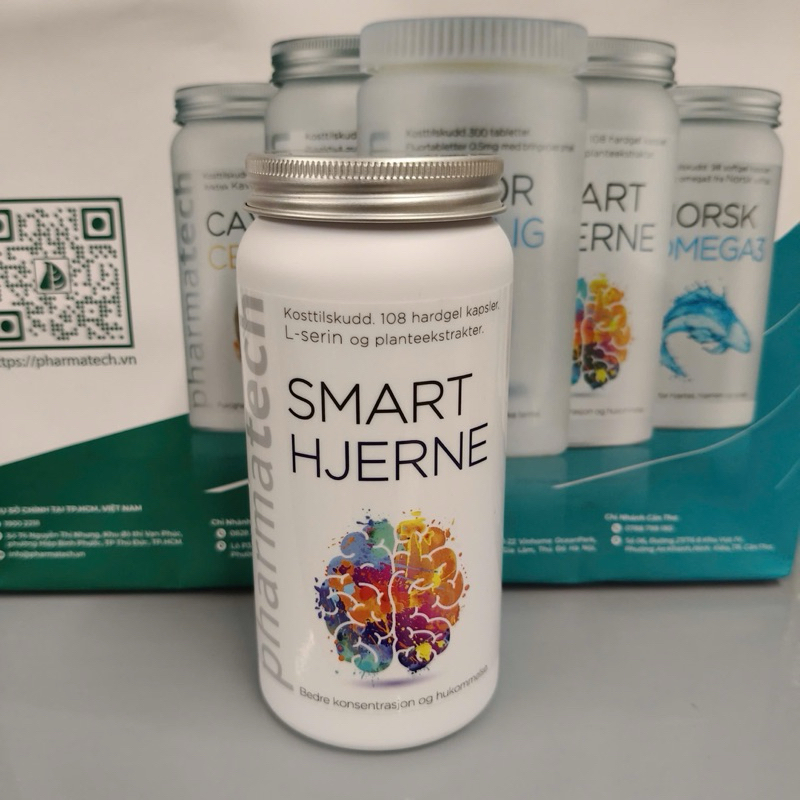 Viên uống Smart Hjerne Pharmatech Hỗ Trợ Tăng Cường Trí Não