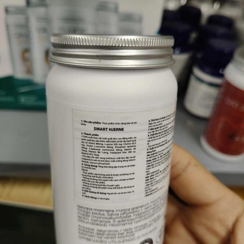Viên uống Smart Hjerne Pharmatech Hỗ Trợ Tăng Cường Trí Não