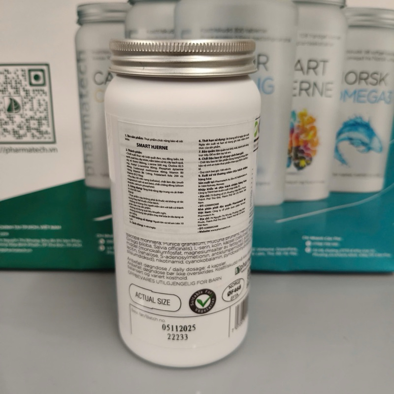 Viên uống Smart Hjerne Pharmatech Hỗ Trợ Tăng Cường Trí Não