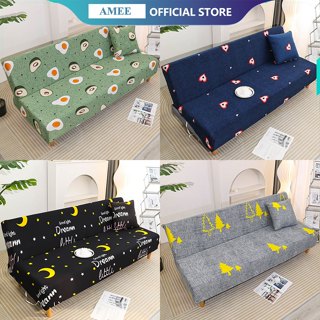 Vỏ bọc ghế sofa giường không tay vin vải bọc sofa gường đệm bọc vải thun trơn co dãn