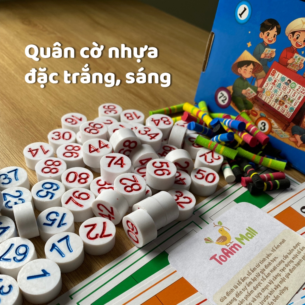 Bộ cờ lô tô đặc trắng sáng 90 số