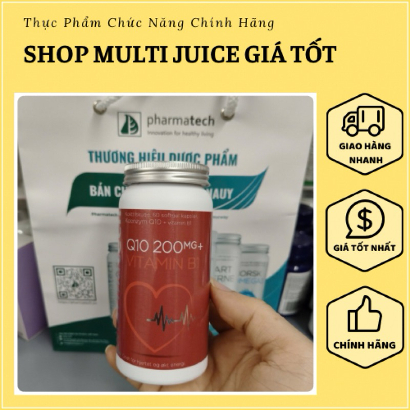 Viên Uống Coenzyme Q10 200MG + Vitamin B1 Hỗ Trợ Sức Khoẻ Tim Mạch