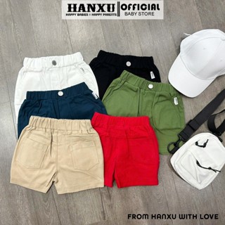 (NÊN TĂNG SIZE) Quần Sooc Đùi Bé Trai Vải Kaki Dáng Đẹp, Vải Co Dãn Nhẹ, Quần Short Bé Trai Hanxu