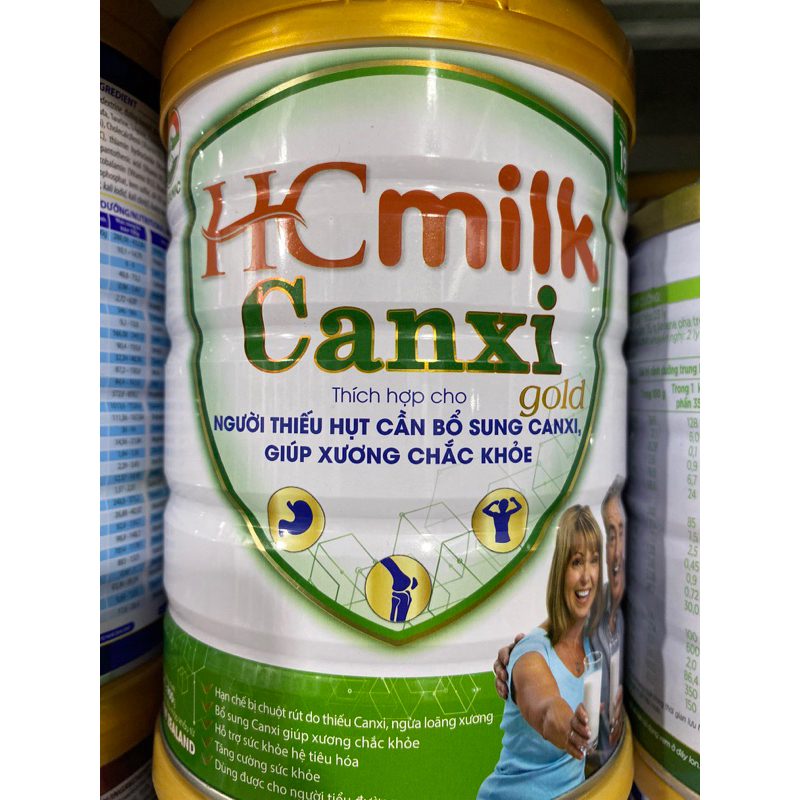 Sữa CANXI HC MILK 900G - Dành Cho Người Loãng Xương,Thiếu Hụt Canxi, Xương Khớp Vũng Chắc và Phòng N