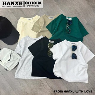 (NÊN TĂNG SIZE) Áo Phông Cộc Tay Bé Trai Dáng Basic Vải Cotton Mềm Mịn, Áo Phông Cộc Tay Thun Bé Trai Mùa Hè Hanxu