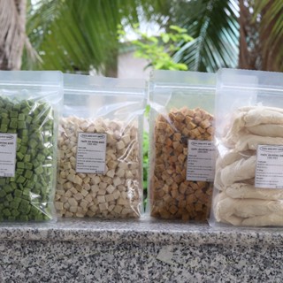 Thức ăn sấy, đồ ăn sấy gói 500gr loại 1 cho thú cưng. gà sấy, gan sấy, cá hồi, chim cút, đồ ăn mix cho chó mèo