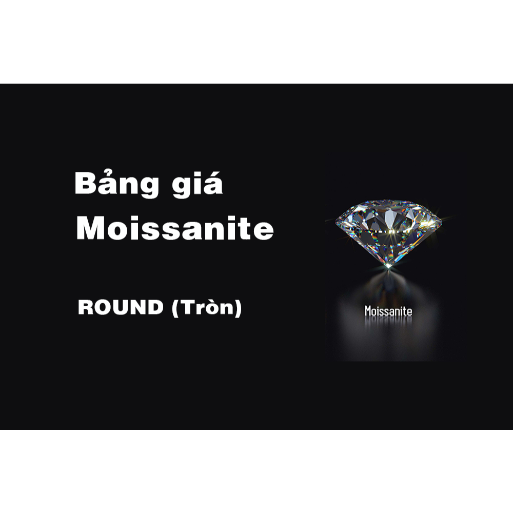 Moissanite tấm tròn 2 ly đến 3.6 ly lẻ từng viên