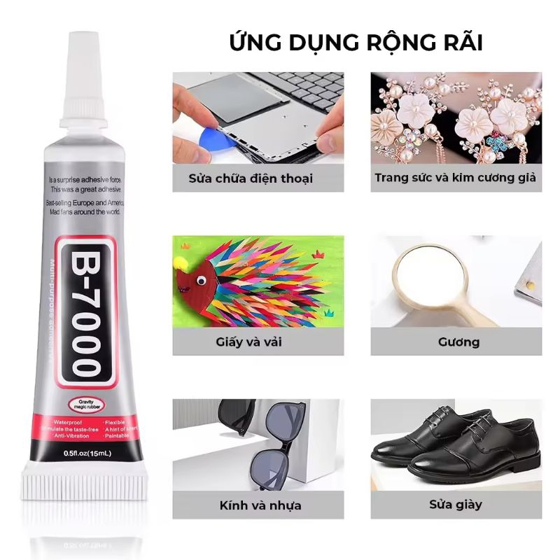 Keo B7000(keo trong suốt dán điện thoại,đính cườm, làm đồ handmade)110ml