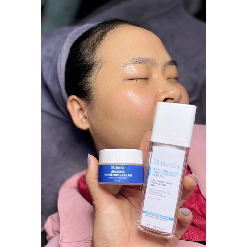 Kem dưỡng trắng mờ thâm nám heshi lọ 18g