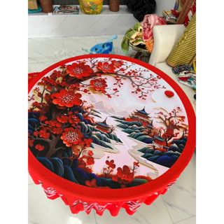 khăn trãi bàn tròn,thãm trãi bàn tròn vải thun ý in 5D cao cấp nhiều mẫu đẹp