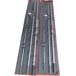 Cần câu cá Ba khúc SURF LEDEAR -SF màu bạc cứng thực tế Bx Có 2 Size 4m25-4m5 Cho Ae tập chơi lục Bắt Cá Fishing Đi Câu