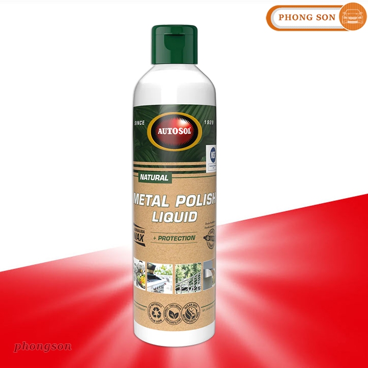 Dung dịch đánh bóng làm mới kim loại Metal Polish Liquid chai 250ml Autosol Đức