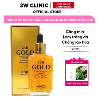 Tinh Chất Serum Vàng 24K Gold Chống Lão Hóa ANJO Hàn Quốc Prime Ampoule 90ml Dưỡng Ẩm Căng Bóng Da
