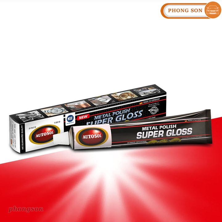 Kem đánh bóng kim loại cao cấp độ bóng cao Metal Polish Supper Gloss Autosol Đức