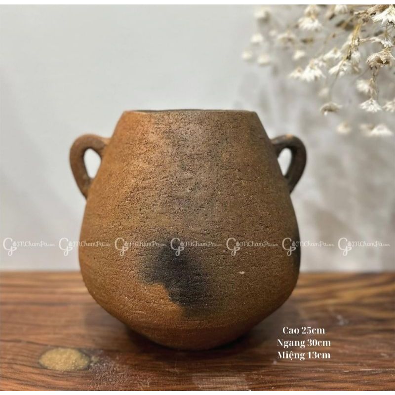 Bình gốm chăm ninh thuận gốm bàu trúc bình gốm wabi sabi bình gốm rustic 20
