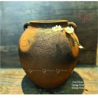 Bình gốm chăm ninh thuận gốm bàu trúc bình gốm wabi sabi, rustic 21