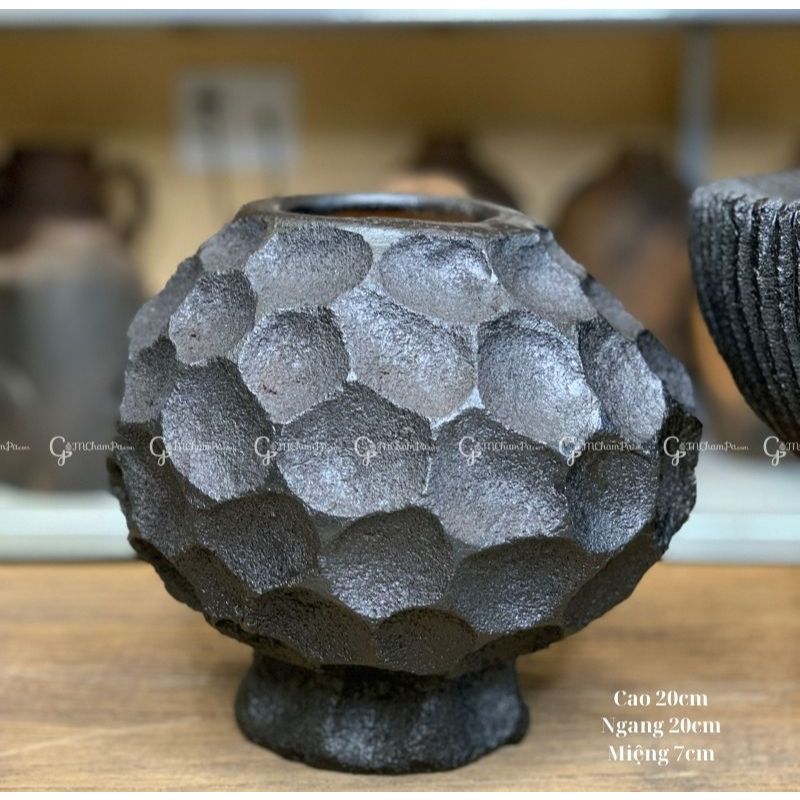 Bình gốm chăm ninh thuận gốm bàu trúc bình gốm wabi sabi, rustic 6