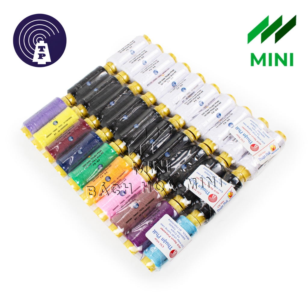 Chỉ may khâu vá quần áo Thuận Phát nhiều màu sắc (10 Cuộn/ 1 Set)