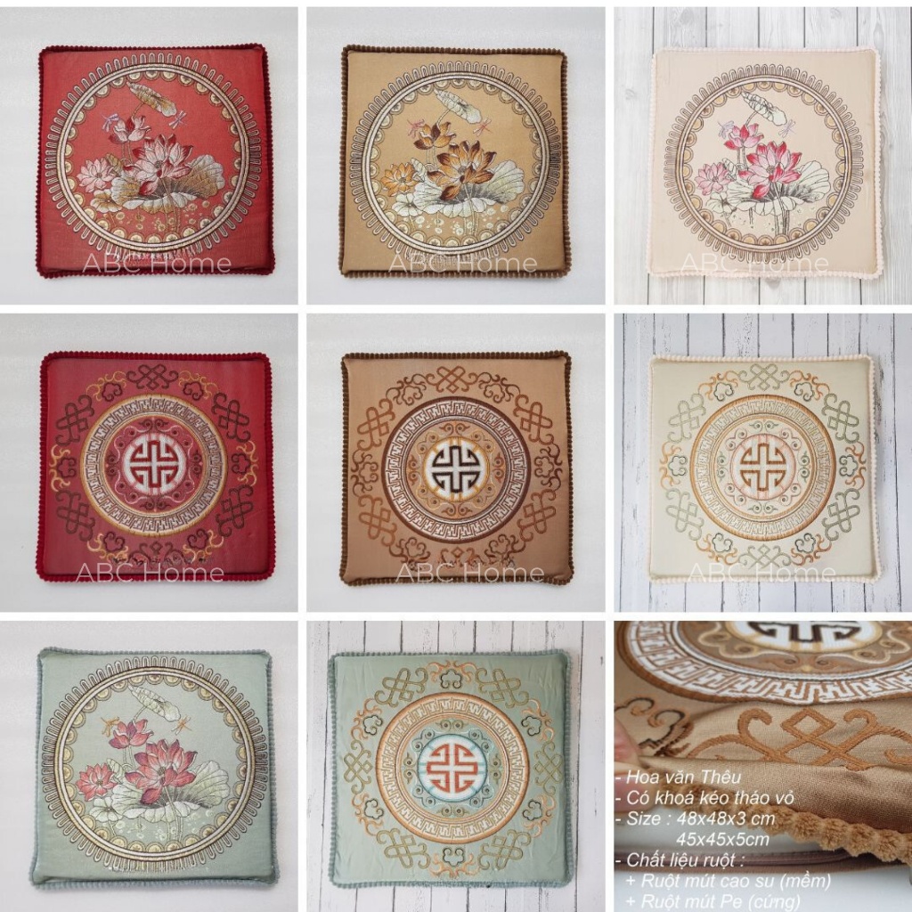 Combo 10 Đệm ngồi thiền 48x48x3cm