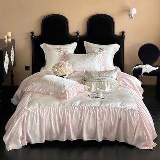 Bộ chăn ga gối lụa Tencel nhập khẩu cao cấp chất mềm mát mùa hè sang trọng đẳng cấp hoàng gia drap ra giường công chúa