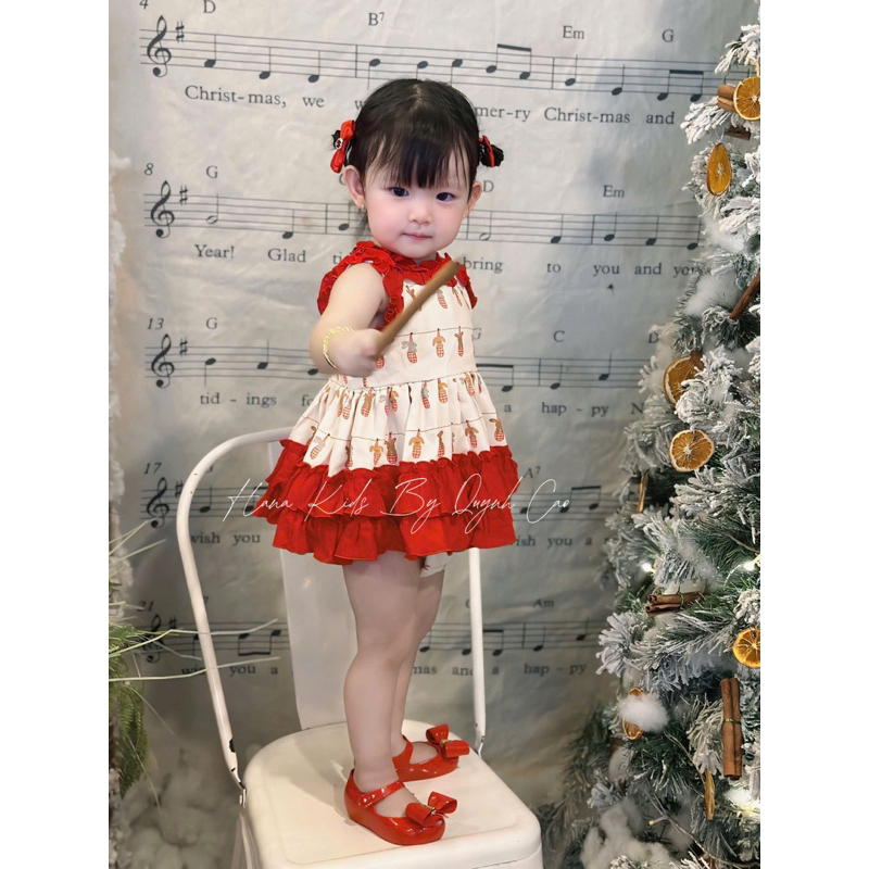 [Hàng chính chủ_ko sỉ] Váy đầm lolita/tây ban nha xoè bồng màu đỏ cho bé gái mẫu mới nhất