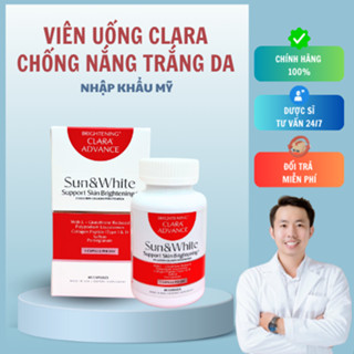 VIÊN UỐNG TRẮNG DA CLARA, CHỐNG NẮNG TĂNG SINH COLLAGEN CLARA SUN & WHITE