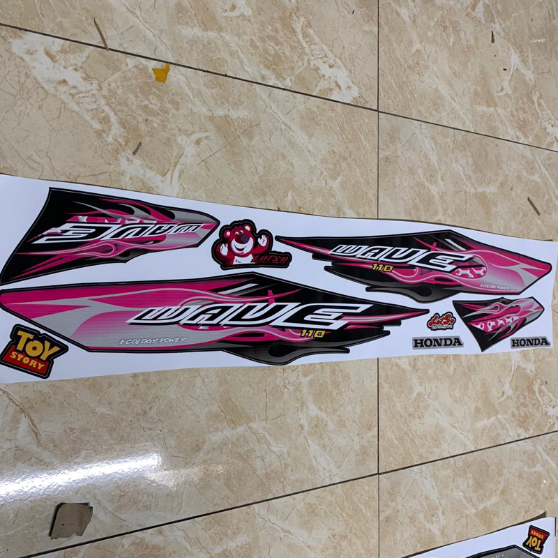Tem Xe Wave Tem Dán Xe Wave Tem Lửa Wave Mẫu Mới Dán Cho Wave 50/100/110