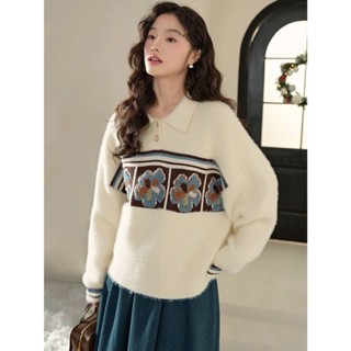 Áo len họa tiết hoa hàng xuất Kuose