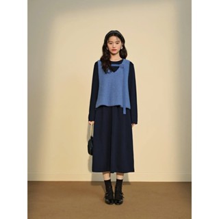   SẴN VÁY L  Set áo gile len & váy dáng dài hàng xuất Kuose 