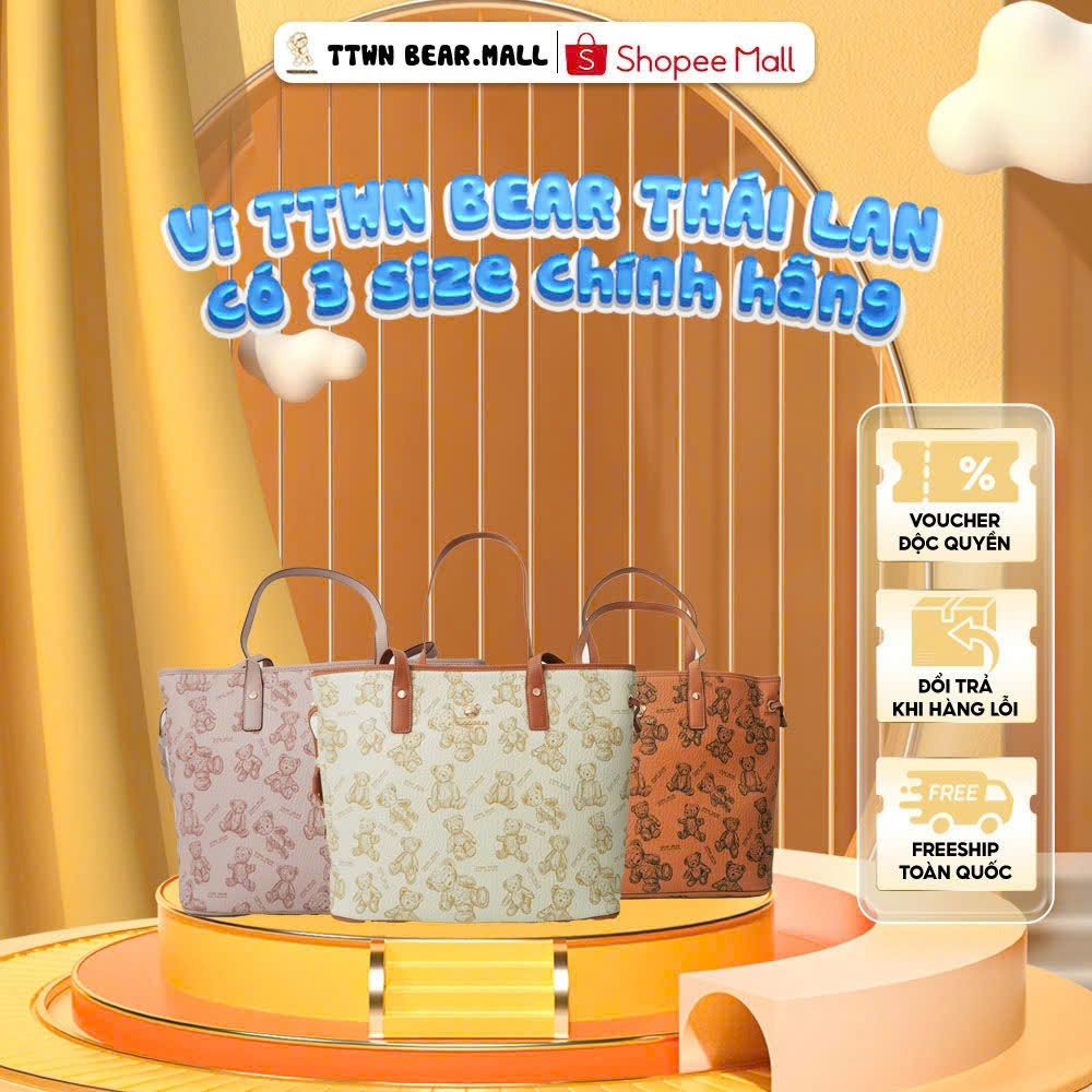 Túi Tote GUOO - TTWN BEAR GUOO BEAR  chính hãng đi học, đi chơi, đi làm