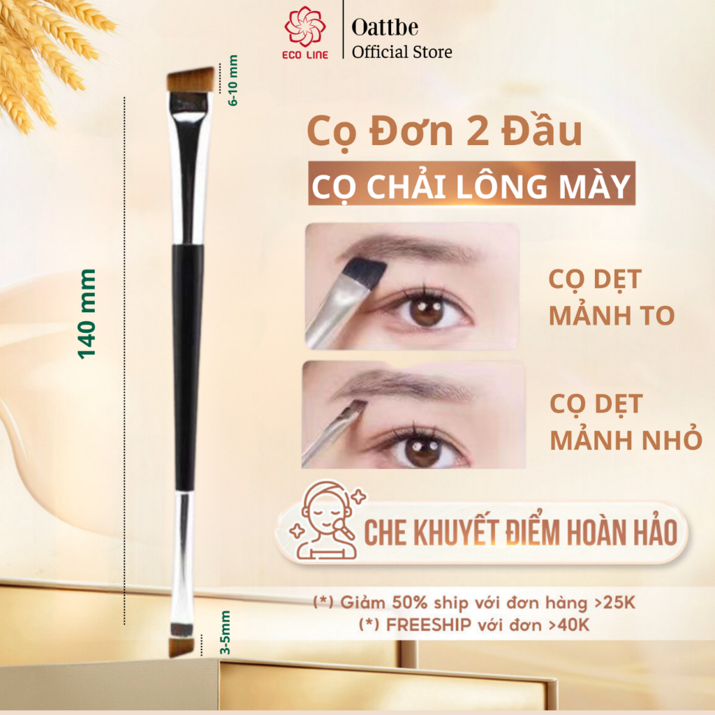 Cọ kẻ mắt cọ trang điểm bàn chải lông mày siêu mỏng cọ che khuyết điểm hoàn hảo đến từng chi tiết | BigBuy360 - bigbuy360.vn