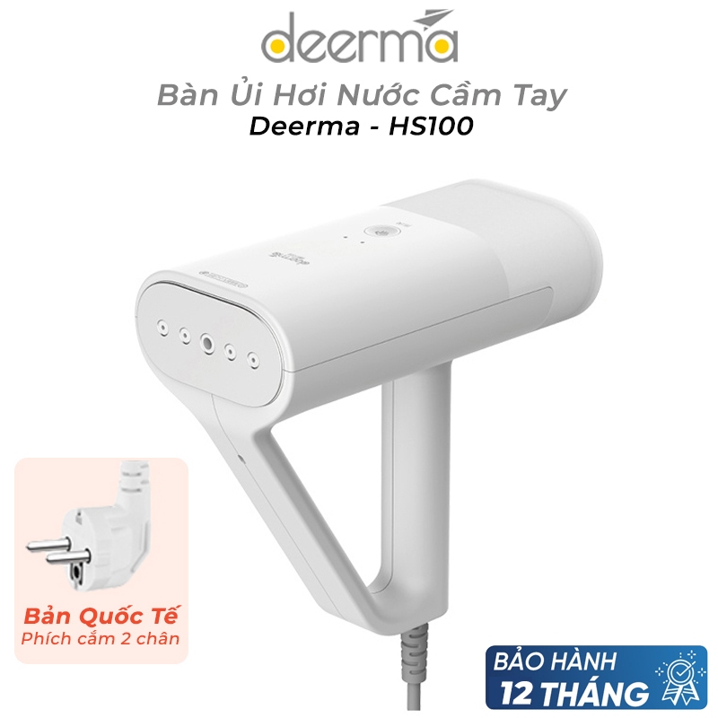 Bàn là hơi nước DEERMA HS100 [HÀNG CHÍNH HÃNG] máy ủi hơi nước cầm tay công suất 1000W, thiết kế nhỏ gọn