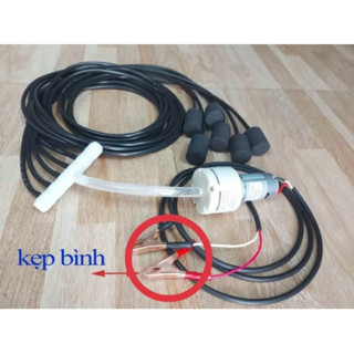 Máy sủi oxy bể cá 12v kẹp bình ắc quy  dùng cho bể cá cảnh hồ cá koi  nhà hàng hải sản 