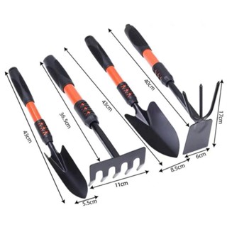  Bộ 4 Món Dụng Cụ Làm Vườn Tay Cầm Bọc Cao Su Chắc Chắn Siêu Tiện Dụng Gồm Cuốc Xẻng Cào Đất 