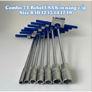 Bộ 7 cây vặn ốc chữ T Rebel USA thông dụng full kích cỡ vặn siết ốc máy móc, xe cộ, đồ dùng đa năng