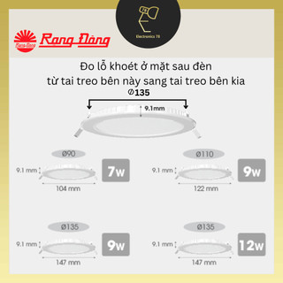 [Chính Hãng] Đèn Led Panel Âm Trần Rạng Đông PT04 - 7W, 9W, 12W - Ánh sáng Trắng / Vàng / Đổi màu
