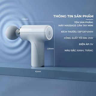 Máy Massage Cầm Tay Mini Nhỏ gọn,Tiện Lợi, Massage Toàn Thân 6 Cấp Độ 4 Đầu Massage