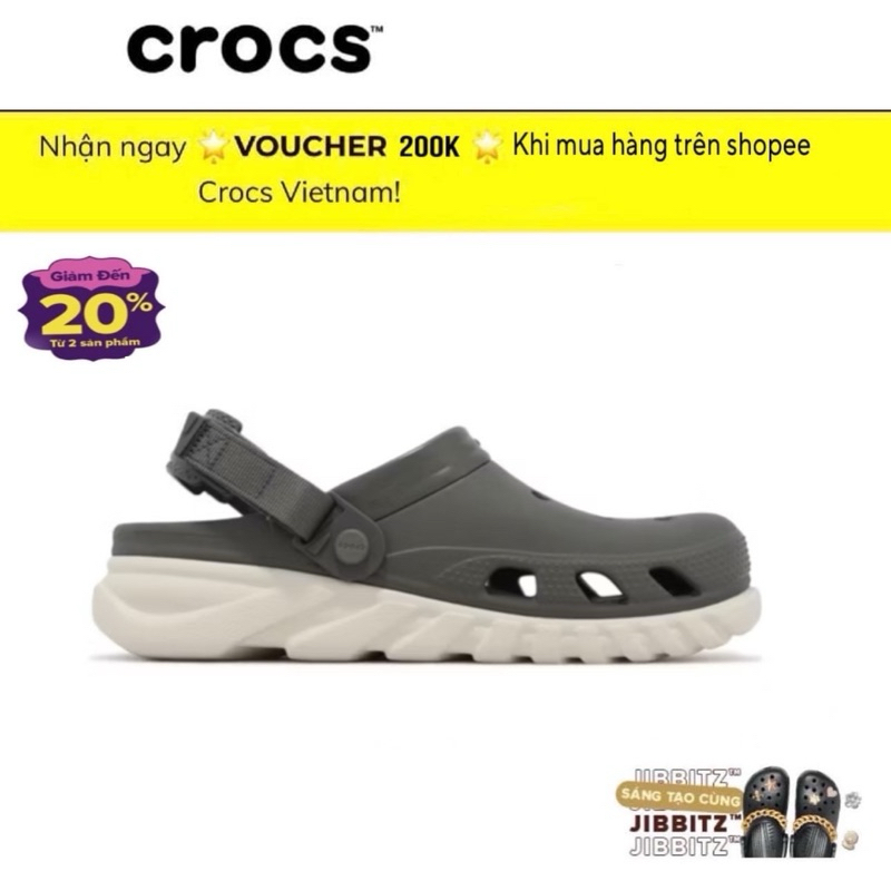 [ CHÍNH HÃNG ] Dép Crocs Duet Max II Clog Dusty Olive
