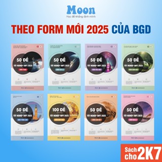 [ Mua 1 Tặng 1 ] Sách luyện thi THPT 2025 50 đề minh họa Toán Hóa Sinh Văn - Moonbook