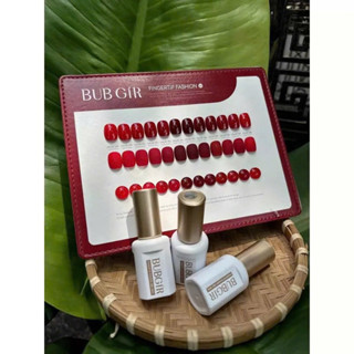 Set sơn gel 12 chai Bubgir 15ml, chất sơn đặc và mướt [ tặng kèm bảng màu ]
