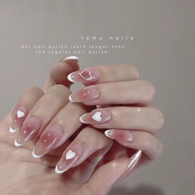 ( hỏa tốc) NAIL BOX OMBRE HỒNG VẼ ĐẦU MÓNG - NAIL OMBRE