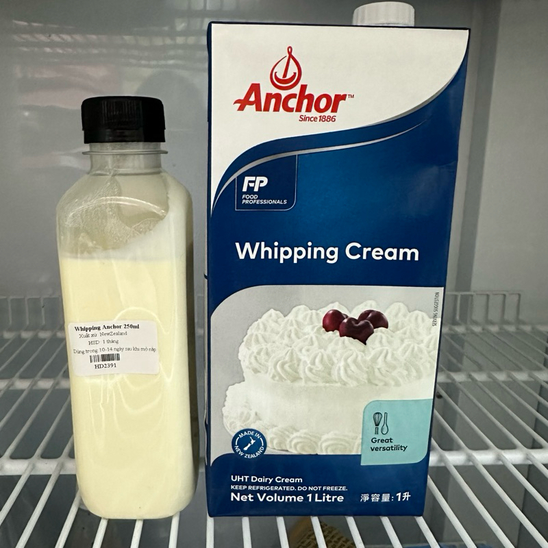 Kem sữa whipping cream Anchor 250ml