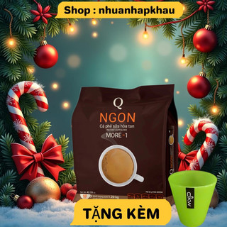 TĂNG 1 TRÀ 70G HOẶC 1 LY KHI MUA 1 BỊCH Cà phê sữa Ngon Trần Quang 1.2Kg  60 típ * 20g date 5  2026  shop nhua nhập khẩ  
