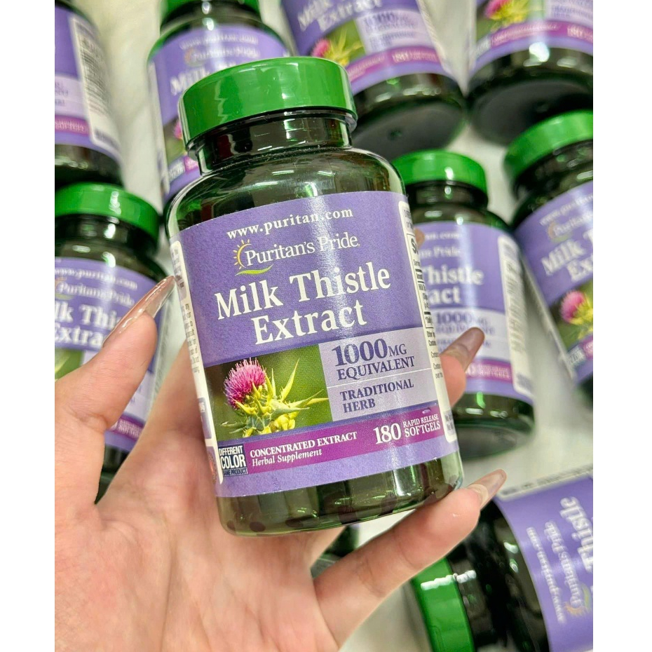 VIÊN UỐNG BỔ GAN, GIẢI ĐỘC GAN PURITAN'S PRIDE MILK THISTLE EXTRACT 1000MG - 180 VIÊN
