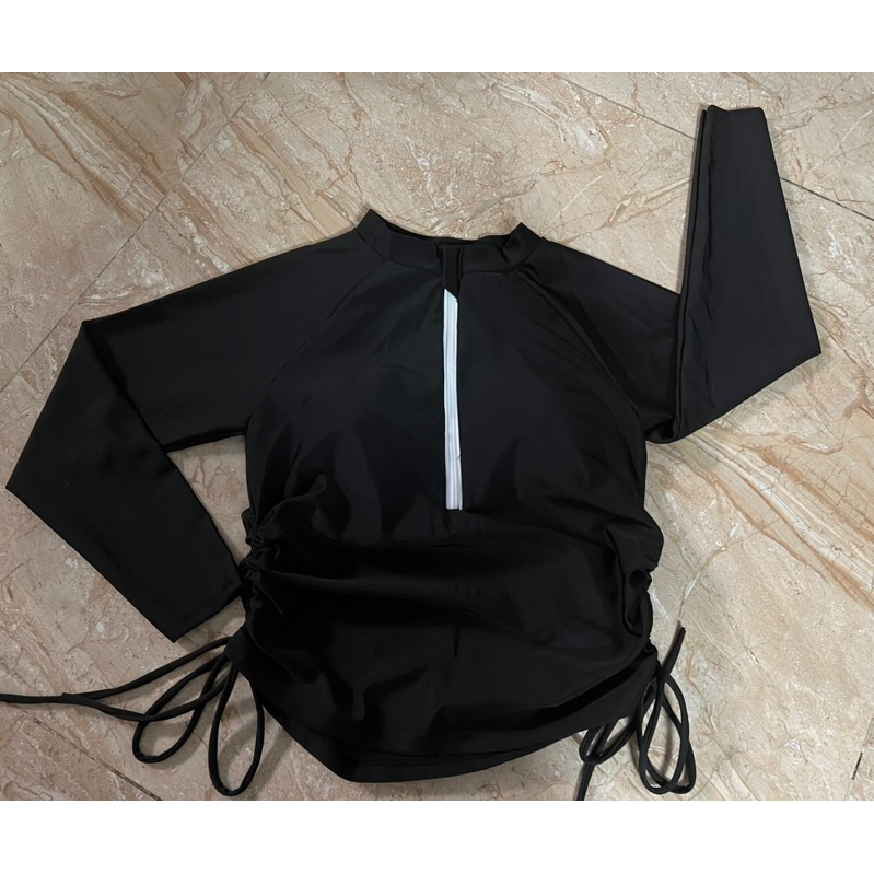Size M-3Xl- Đồ bơi tay dài khoá kéo rút eo sành điệu- Đồ bơi tay dài áo váy kín đáo- shopnabi | BigBuy360 - bigbuy360.vn