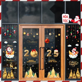 decal noel 2025 dán cửa kính STD.NL25-1 Decal dán tường trang trí giáng sinh
