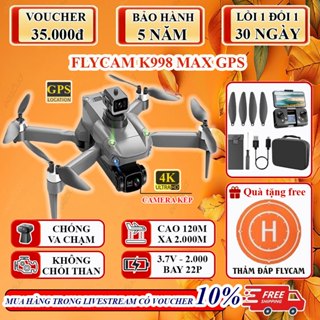 Flycam K998 có GPS Flaycam camera nét cao cấp Máy bay drone điều khiển từ xa động cơ không chổi than