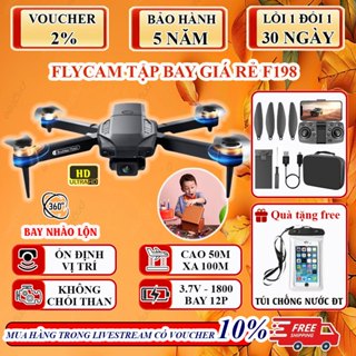 Flycam F198, Drone mini giá rẻ, Máy bay điều khiển từ xa động cơ không chổi than, Playcam HD camera