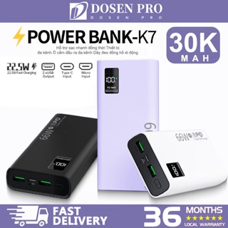 DOSEN PRO Sạc dự phòng Power bank PD22.5W 30000mAh 12000mah 80000mAh pin dự phòng màn hình Led tích hợp tích hợp